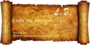 Leány Dorina névjegykártya